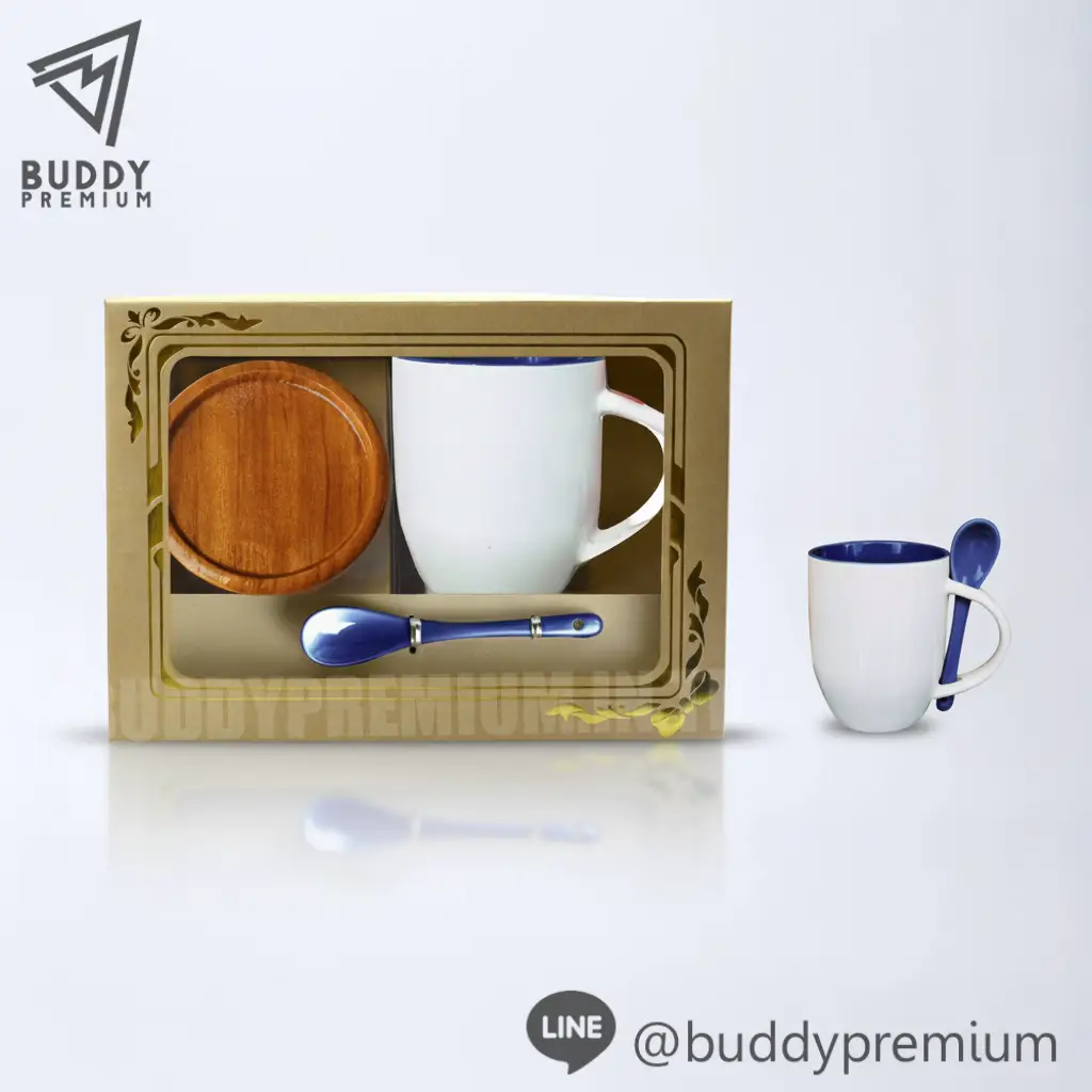 ชุดแก้วกาแฟพร้อมจานรอง_CMB200_น้ำเงิน ชุดแก้วกาแฟพร้อมจานรอง รุ่นCMB200 สีน้ำเงิน