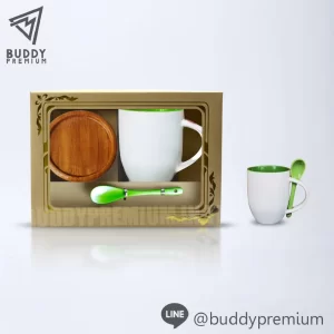 ชุดแก้วกาแฟพร้อมจานรอง รุ่นCMB200 สีเขียว