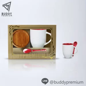 ชุดแก้วกาแฟพร้อมจานรอง รุ่นCMB200 สีแดง