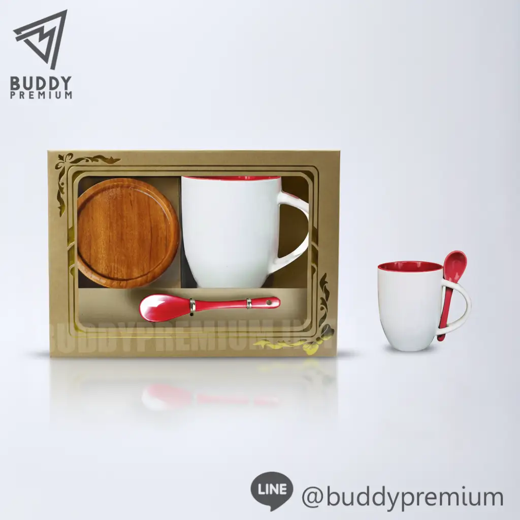 ชุดแก้วกาแฟพร้อมจานรอง_CMB200_แดง ชุดแก้วกาแฟพร้อมจานรอง รุ่นCMB200 สีแดง
