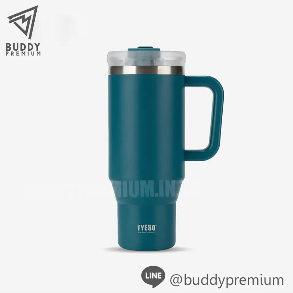 แก้วสแตนเลสมีหูจับ TYESO แท้_SWB149_น้ำเงิน แก้วสแตนเลสมีหูจับ TYESO แท้ รุ่นSWB149 สีน้ำเงิน