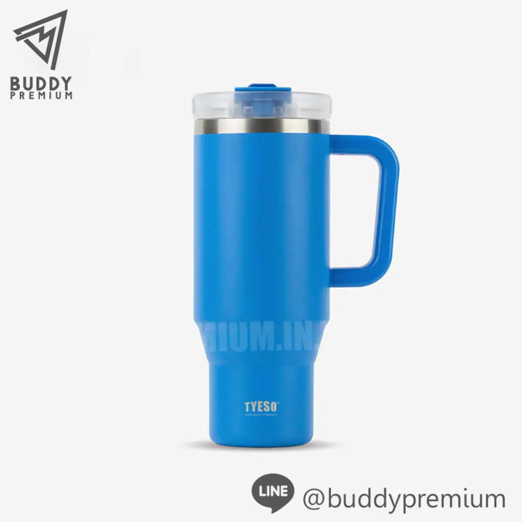 แก้วสแตนเลสมีหูจับ TYESO แท้_SWB149_ฟ้าเข้ม