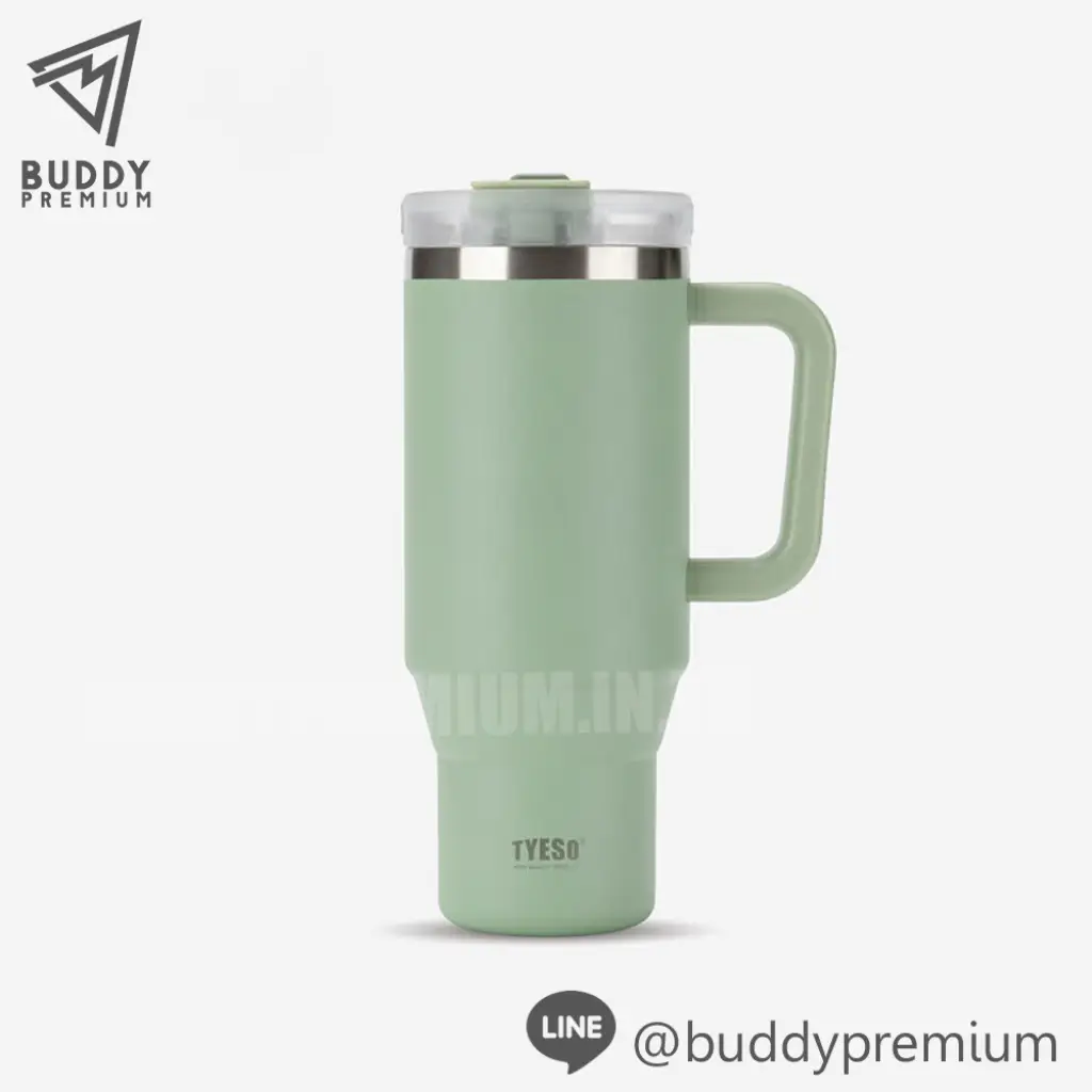 แก้วสแตนเลสมีหูจับ TYESO แท้_SWB149_เขียวมิ้นท์ แก้วสแตนเลสมีหูจับ TYESO แท้ รุ่นSWB149 สีเขียวมิ้นท์