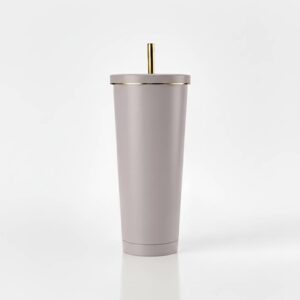 แก้วสแตนเลสเก็บความเย็น รุ่นSWB714 สีเทาอมน้ำตาล