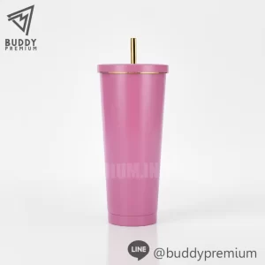 แก้วสแตนเลสเก็บความเย็น รุ่นSWB714 สีชมพู