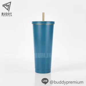 แก้วสแตนเลสเก็บความเย็น รุ่นSWB714 สีน้ำเงิน