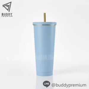 แก้วสแตนเลสเก็บความเย็น รุ่นSWB714 สีฟ้า