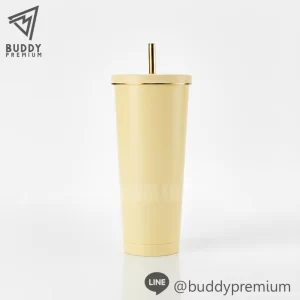แก้วสแตนเลสเก็บความเย็น รุ่นSWB714 สีเหลือง