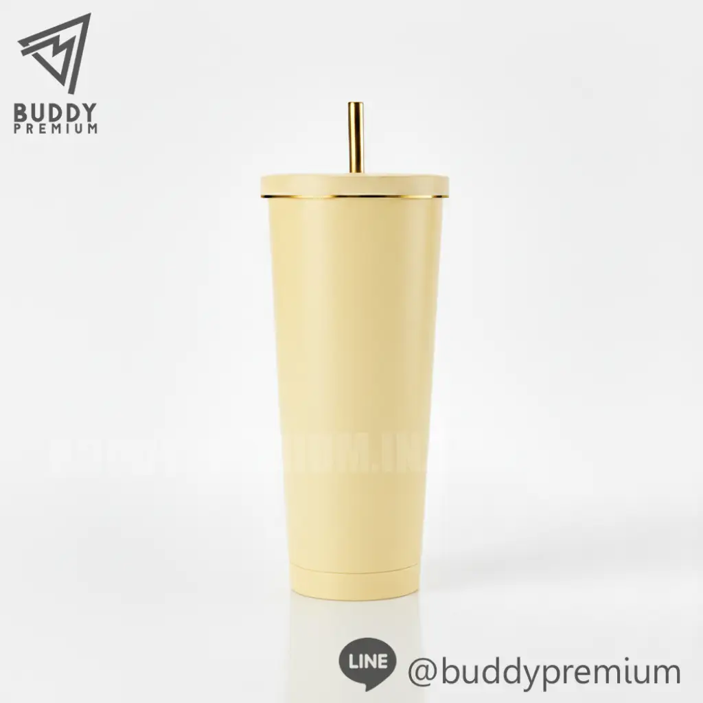 แก้วสแตนเลสเก็บความเย็น_SWB714_เหลือง แก้วสแตนเลสเก็บความเย็น รุ่นSWB714 สีเหลือง
