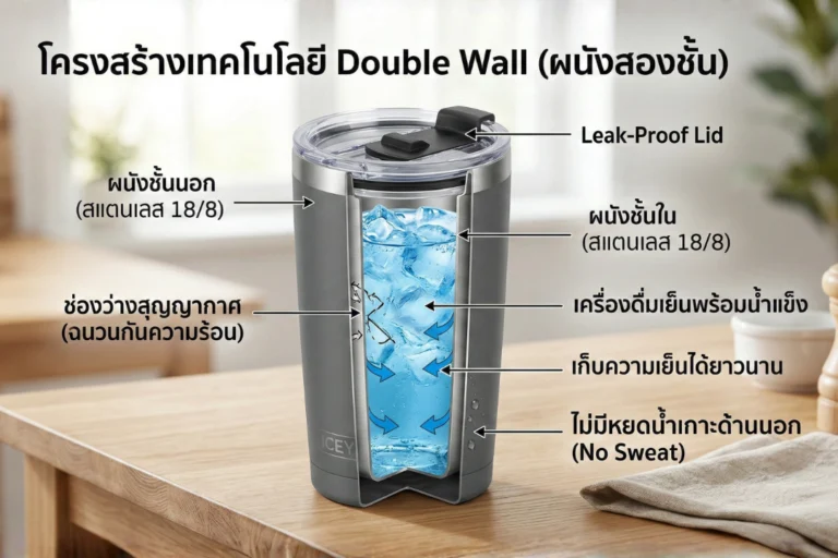 เทคโนโลยี Double Wall คืออะไร? ในแก้วเก็บความเย็นทำงานอย่างไร