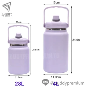 ขนาด กระติกน้ำสุญญากาศสแตนเลส SWB320 ความจุ 2800ml และ 4000ml