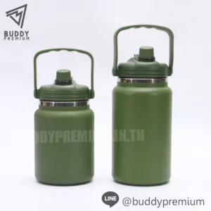 กระติกน้ำสุญญากาศสแตนเลส SWB320 สีเขียว ของพรีเมียมสายแคมป์ปิ้ง