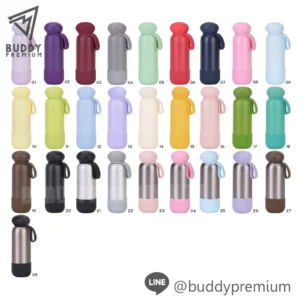 กระบอกน้ำสแตนเลส SWB311 740ml รวมสีรหัส 01-28 ทั้งโทนสีพื้นและสีสแตนเลส