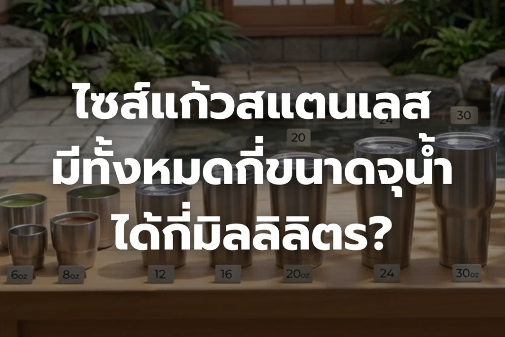 เจาะลึกไซส์แก้วสแตนเลส: มีทั้งหมดกี่ขนาด จุน้ำ ได้กี่มิลลิลิตร?