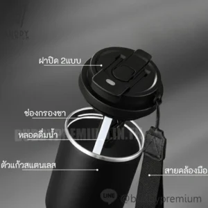 ส่วนประกอบแก้วสแตนเลส SWB312 ฝาเกลียว หลอด และสายคล้อง